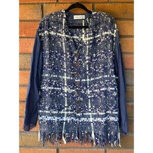 Dolce‎ & Gabbana Jacket Patchwork Basket Weave Coastal | Blue | Size Medium